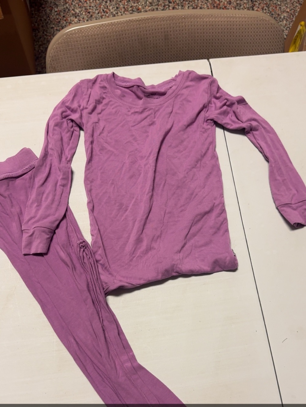 Little Sleepies Purple Solid Two-Piece Pajama Set
